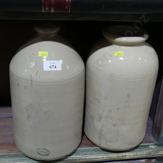 Timaru potteries wide mouth crock & jar