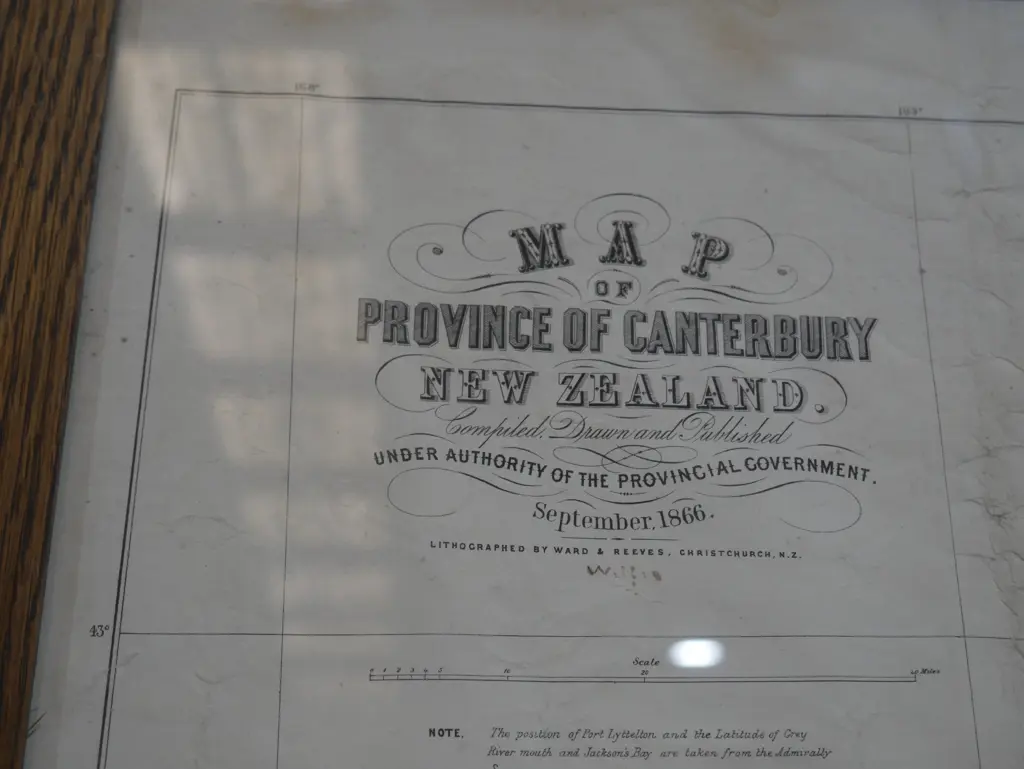 Framed early map of Canterbury Image 1++