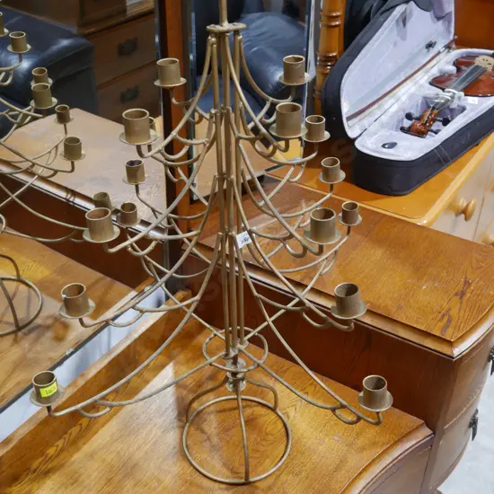 Metal framed Christmas Tree candle holder