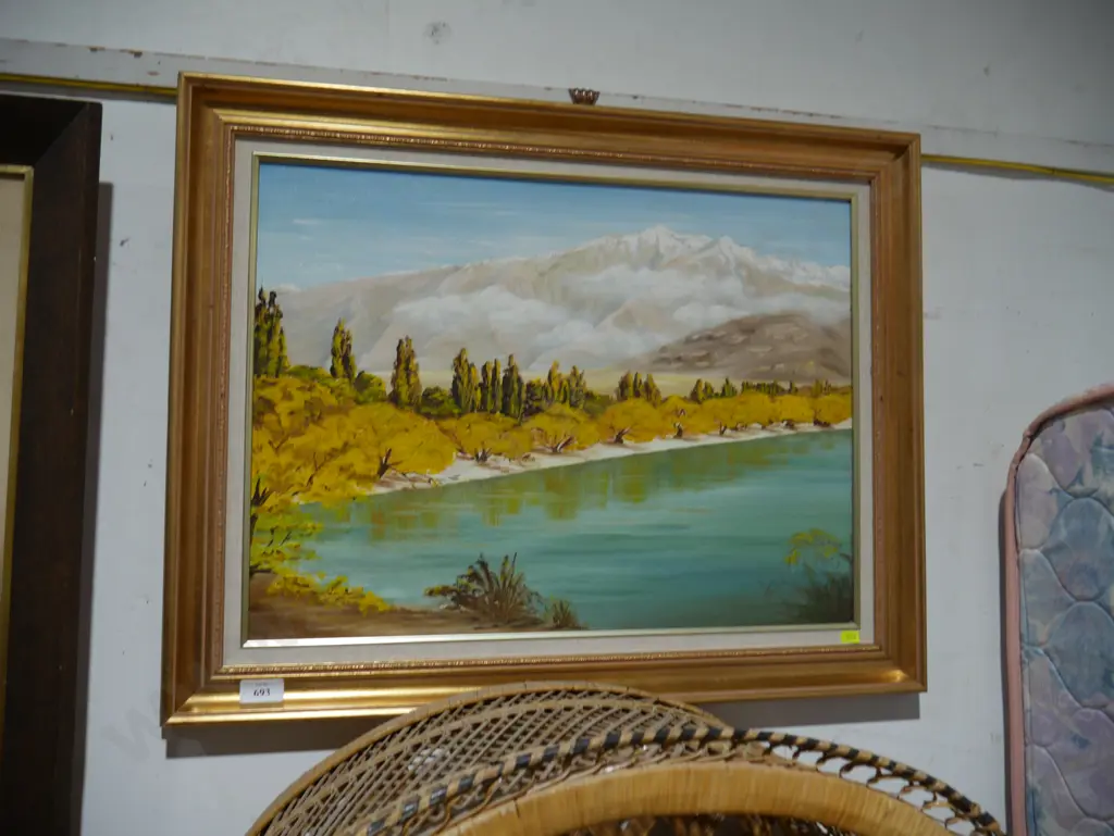 Framed landscape oil painting Image 1++