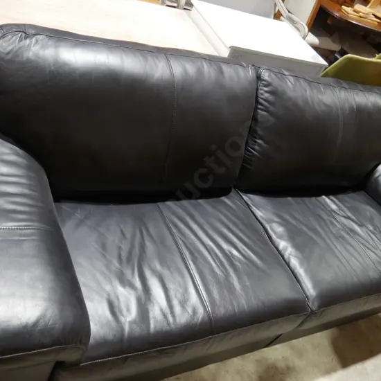 Black leather couch