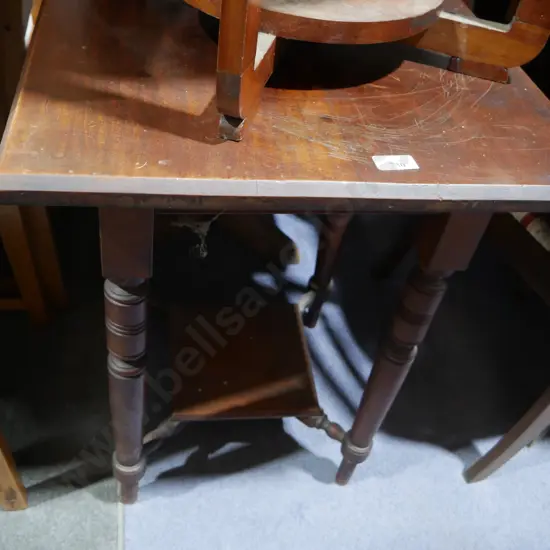 Turned leg side table