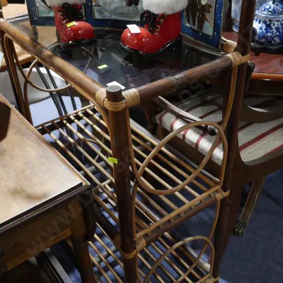 Cane glass top shelf