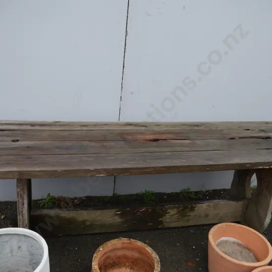 Large wooden outdoor table