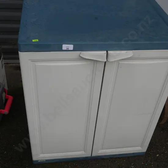 Plastic storage cupboard