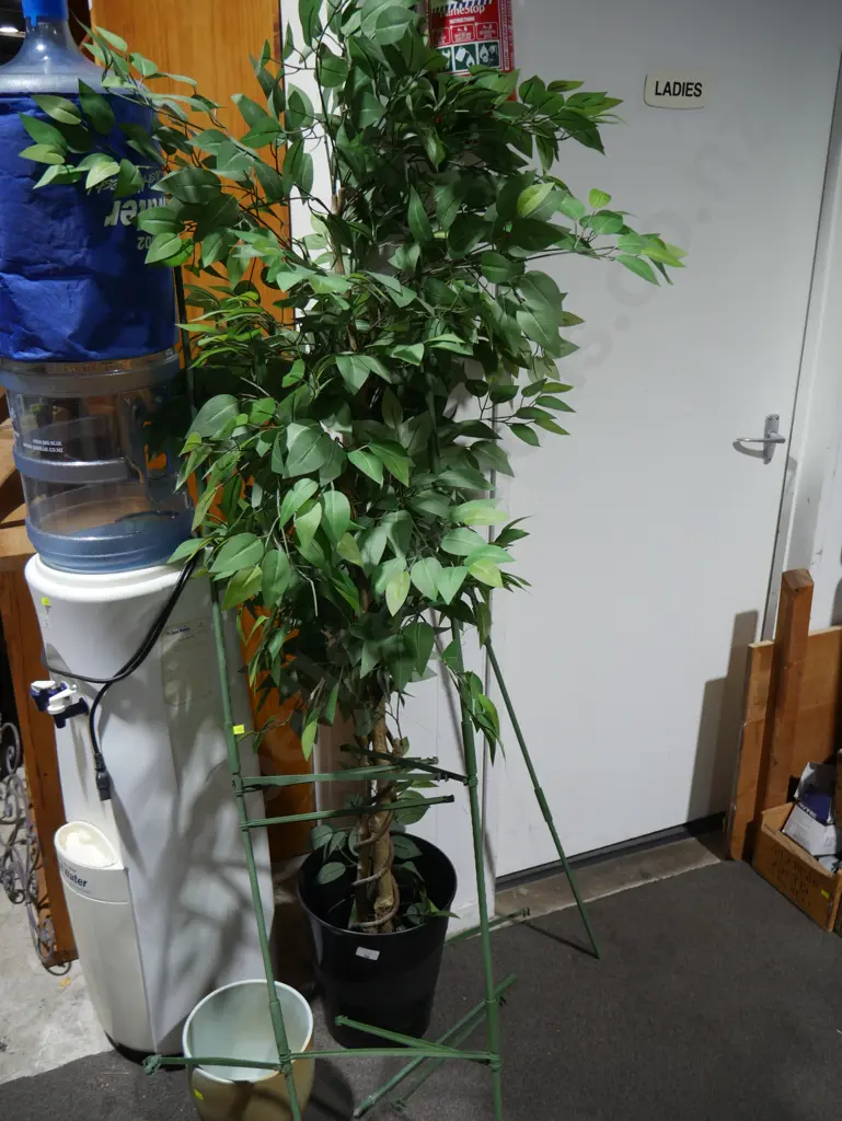 Artificial plant and plastic garden trellis Image 1++