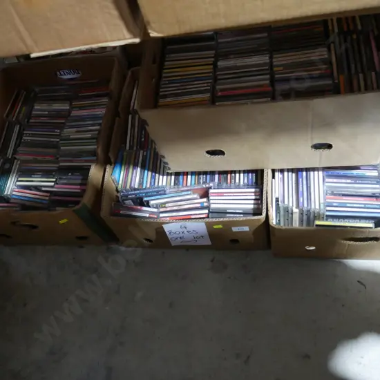 four boxes of CDs