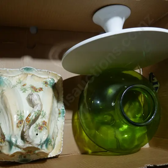 Cake stand, glass etc