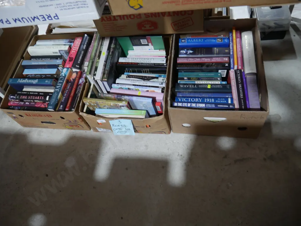 Three boxes of books Image 1++