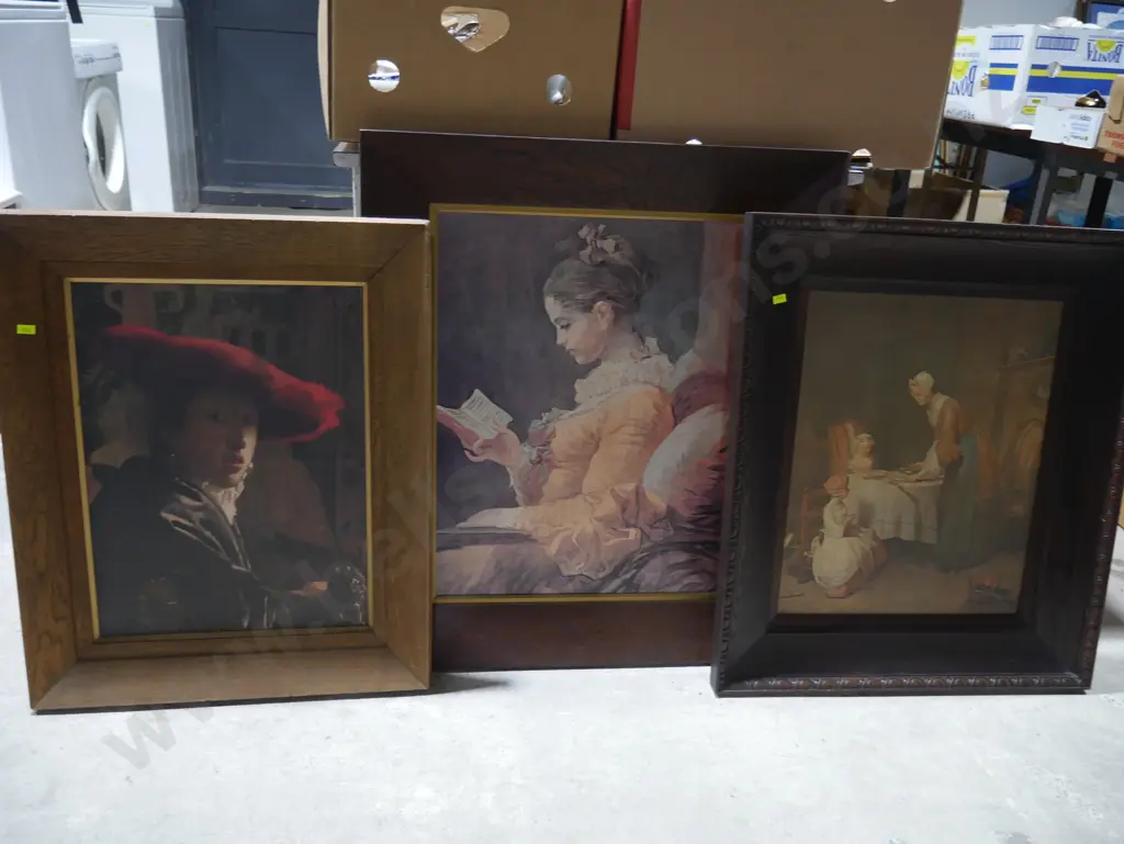 3 wooden framed artworks Image 1++