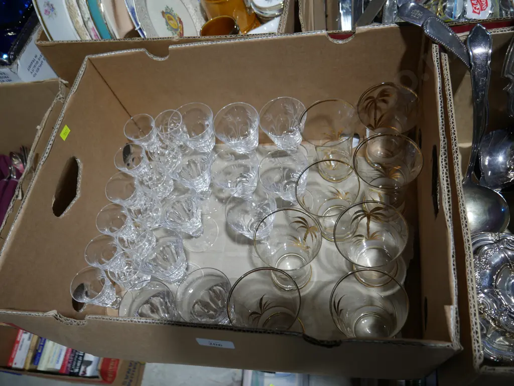 Box of crystal, glassware Image 1++