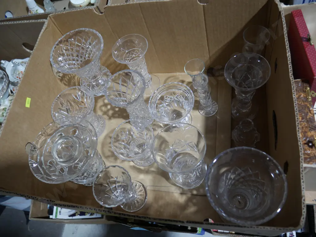 Box of crystal, glassware Image 1++