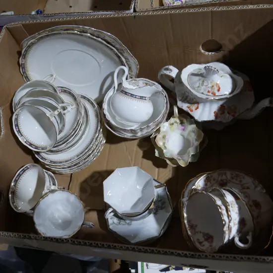 Box of assorted China
