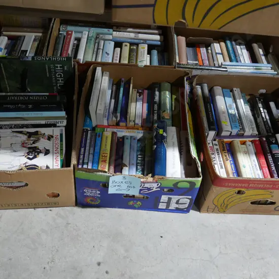 3 boxes of books
