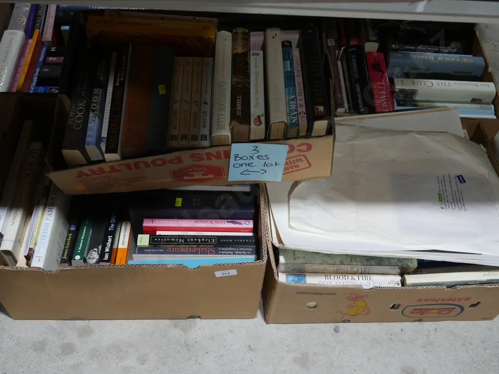 3 boxes of books Image 1++
