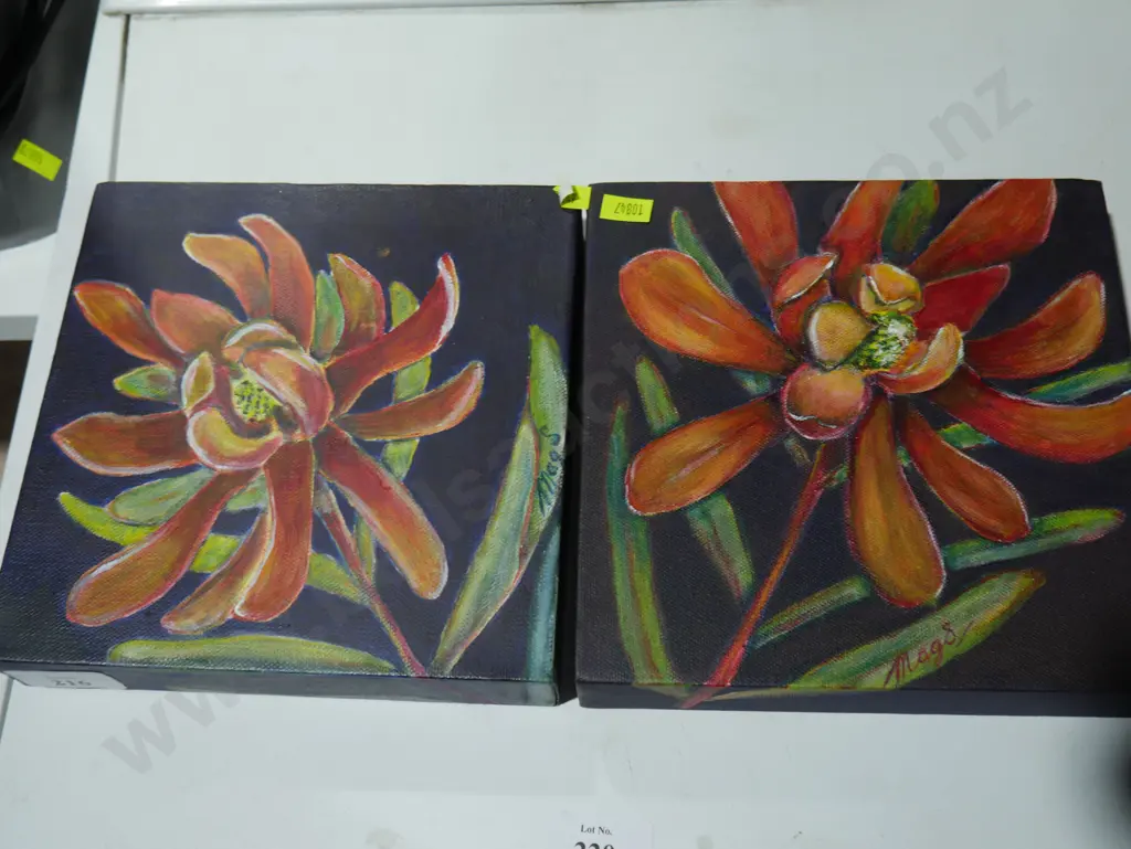 2 canvas flower artworks Image 1++