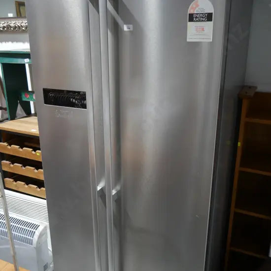 Midea double door stainless steel fridge freezer