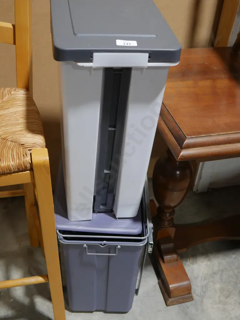 Slide out cupboard rubbish bin and pedal bin Image 1++