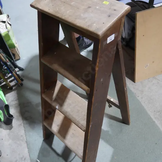 Wooden step ladder