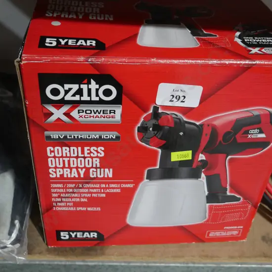 Ozito cordless outdoor spray guns skin only