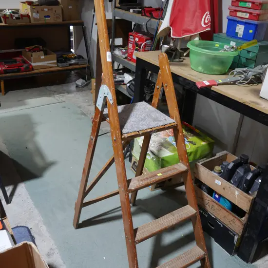 Wooden step ladder