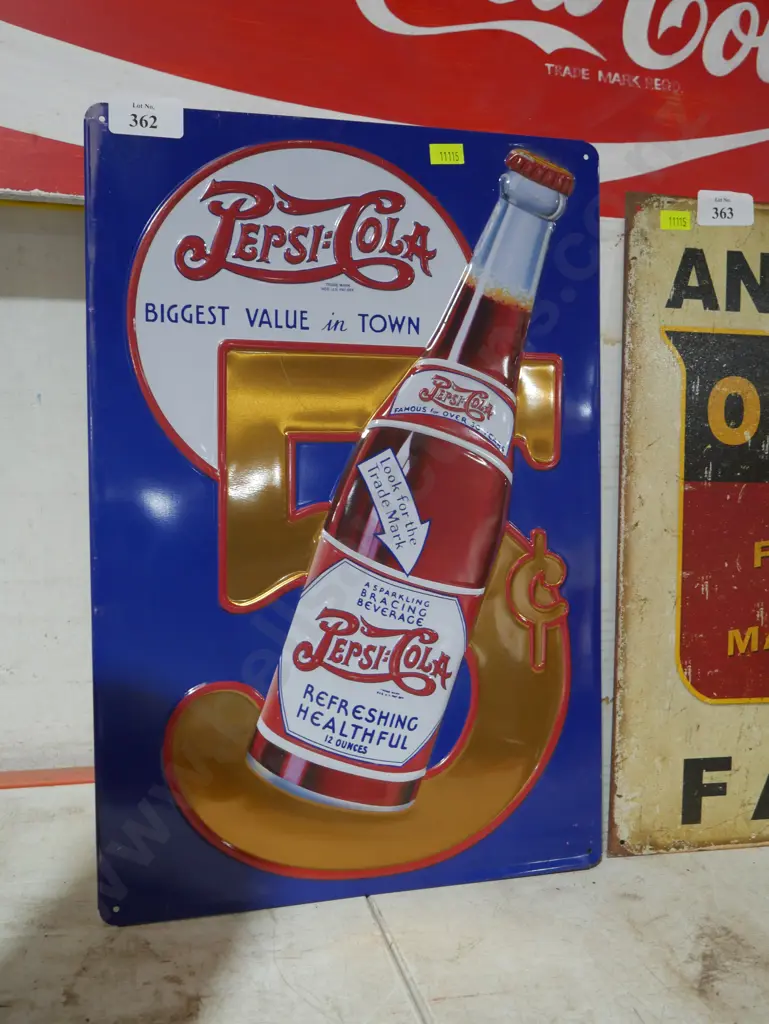 Pepsi cola tin sign Image 1++