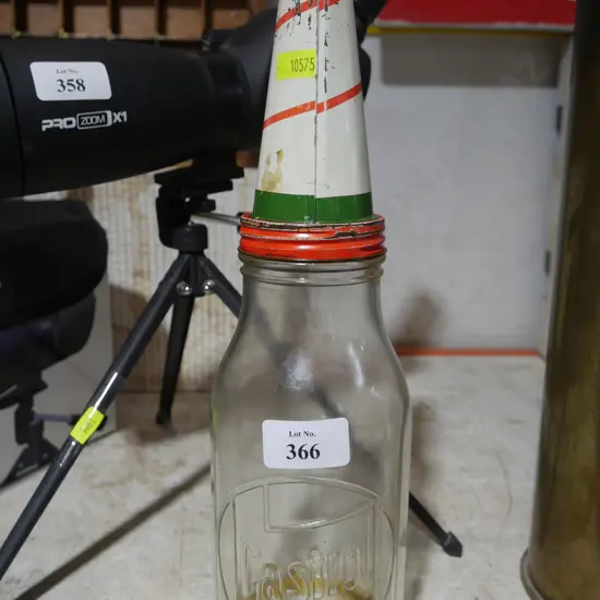 Castrol glass oil bottle