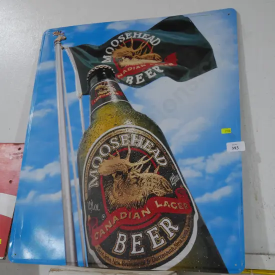 Moosehead beer tin sign