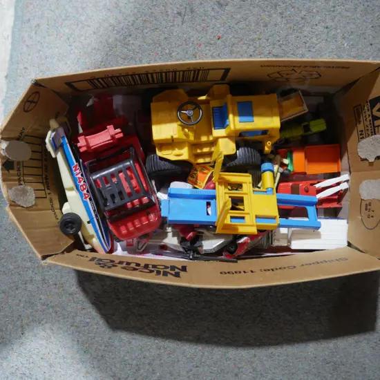 Assorted toy cars etc