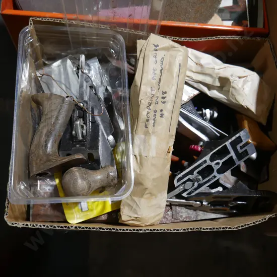 Assorted wood plane parts