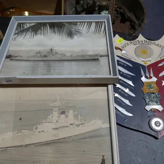 Weapons of Moroland Philippines display and 2 ship photos