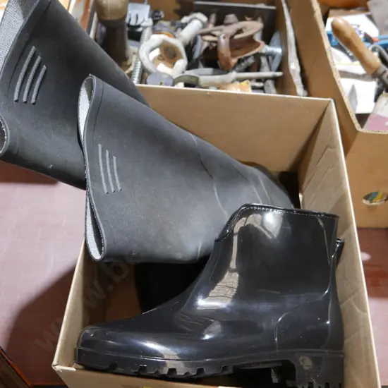 Two pair of gumboots