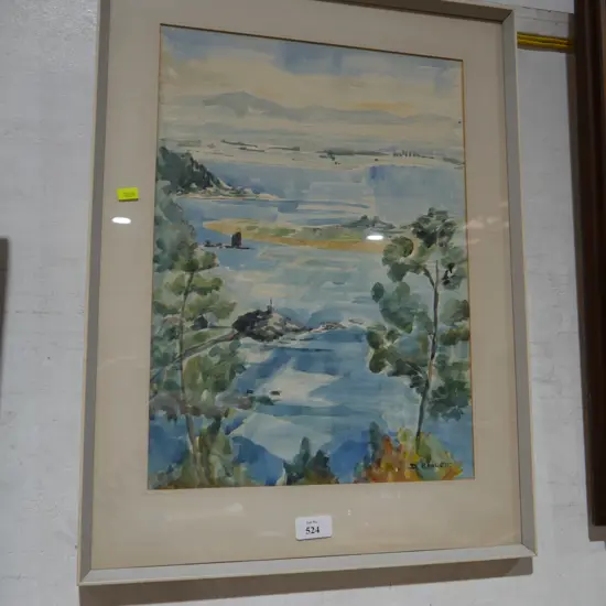 Watercolour landscape by D Barnett