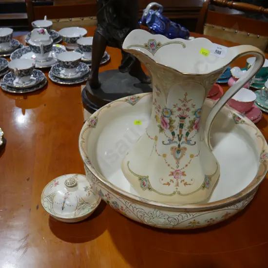 Crown Devon wash bowl and jug etc