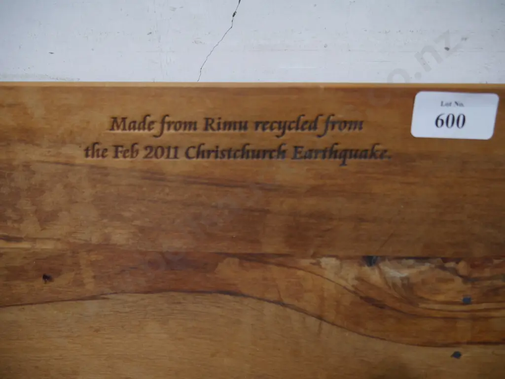 Chopping board made from Rimu recycled from 2011 ChCh earthquakes Image 1++