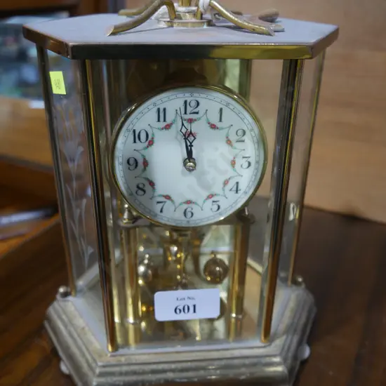 Brass cased clock made in Germany