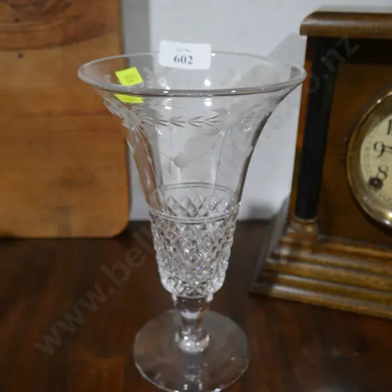 Crystal trumpet vase