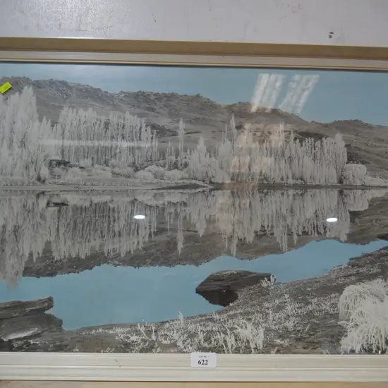 Framed photograph Manorburn dam Alexandra