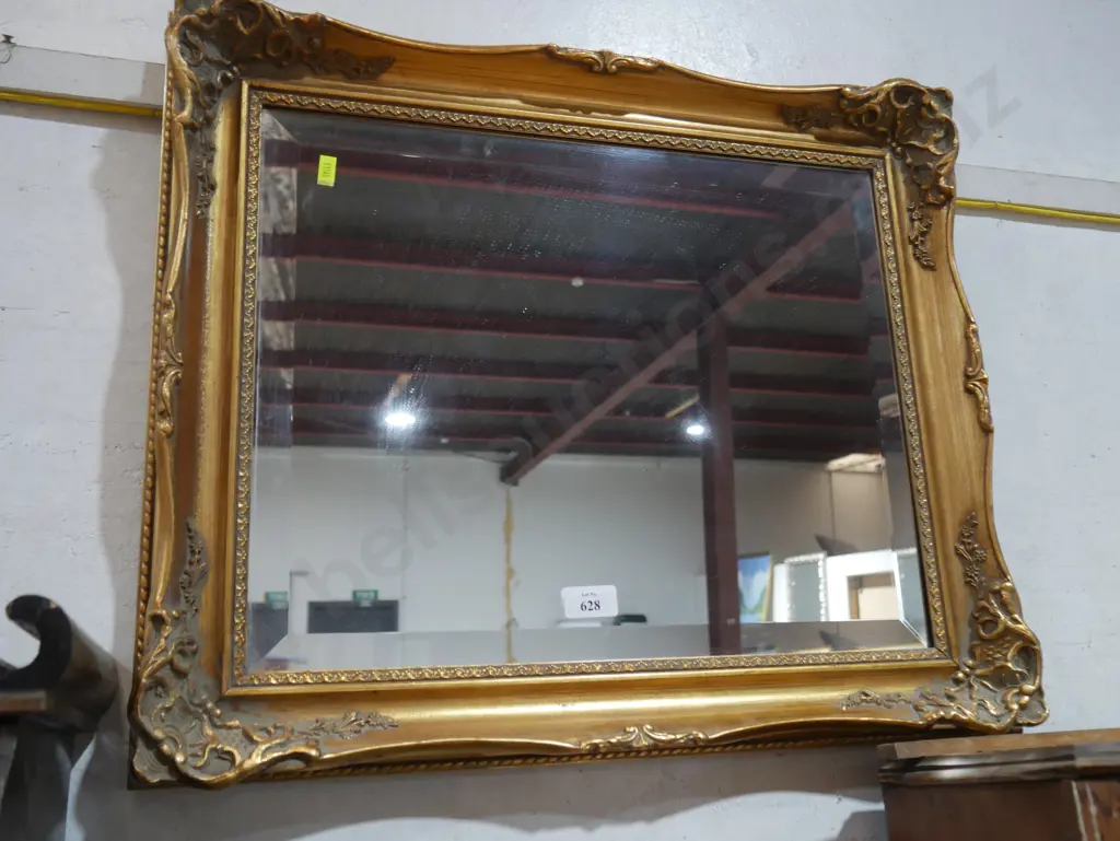 Bevelled edge gilt frame mirror Image 1++