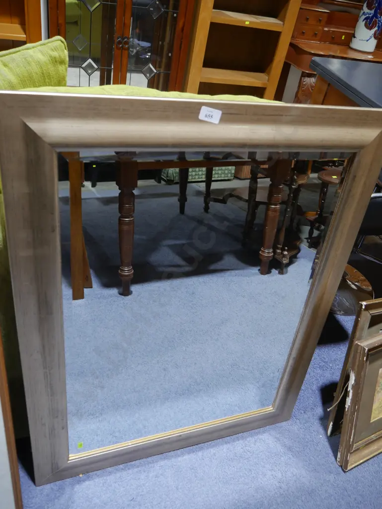 Framed bevel-edged mirror Image 1++