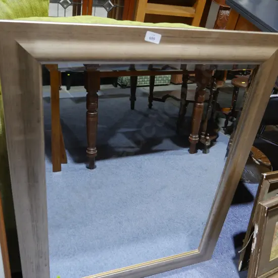 Framed bevel-edged mirror