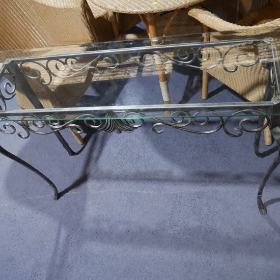 Glass top table
