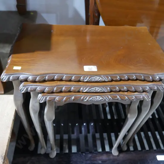 Nest of 3 rope edge tables