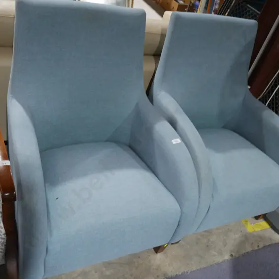 Pair of blue armchairs