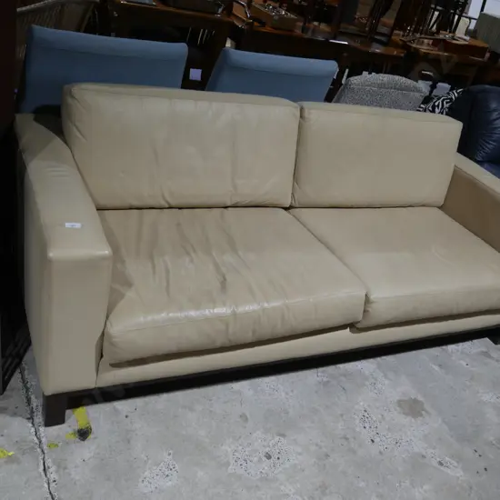 leather three seater sofa