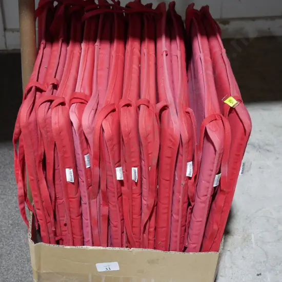 Red chair cushions