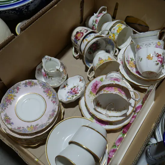 China cups, saucers, plates