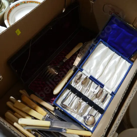 Bone handled knives cutlery etc