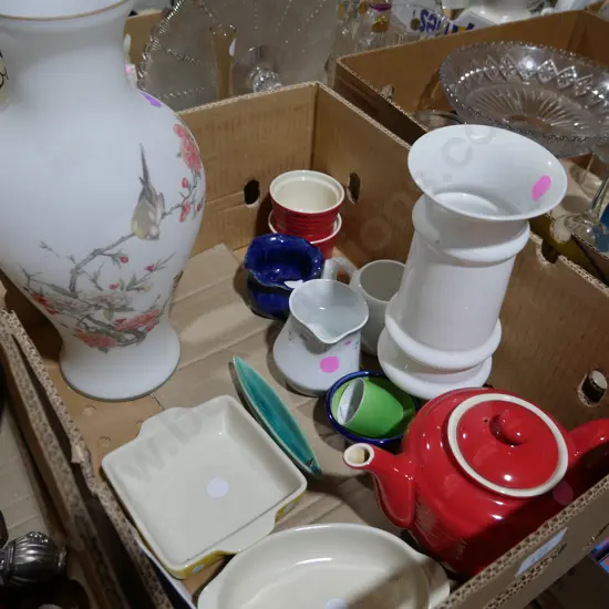 Glassware, pottery etc