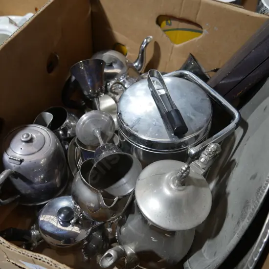 Carving set, plated ware etc